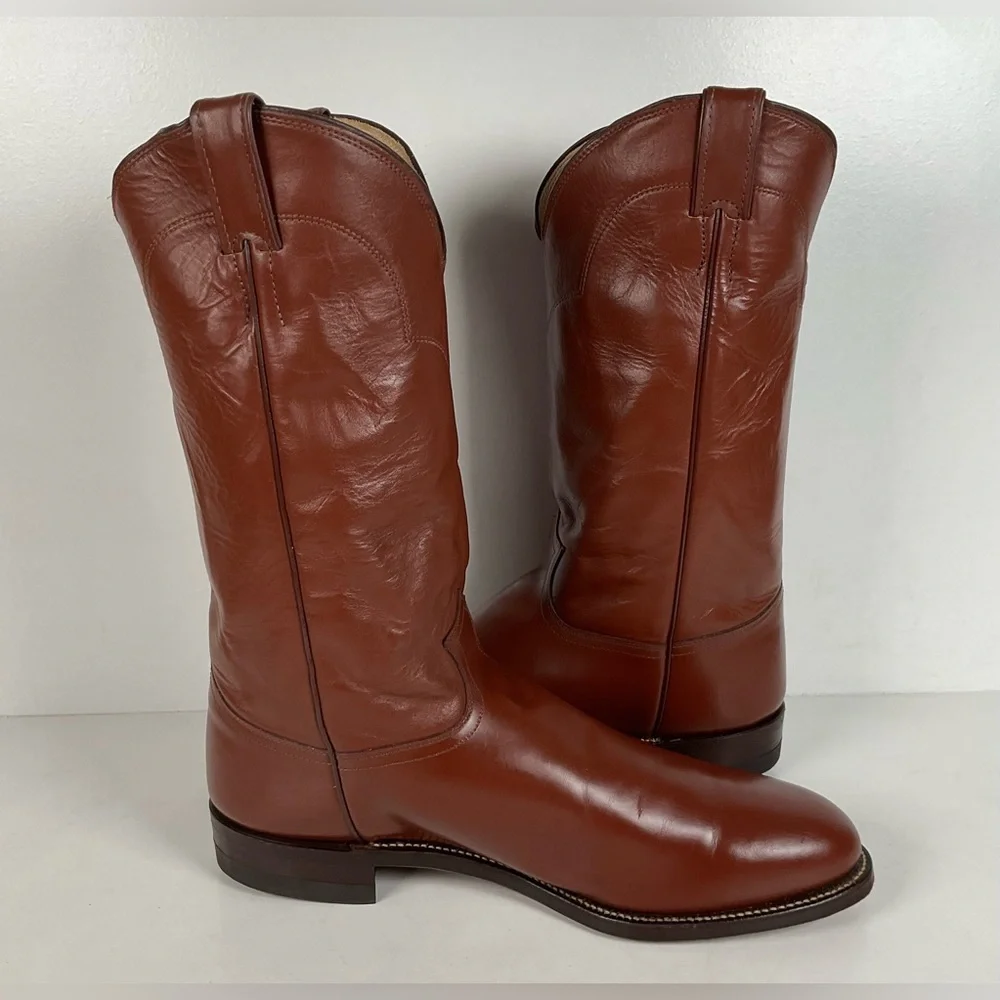 Vintage Justin Roper Boots | Cowboy | USA Made | Brown | Men’s 12 EE